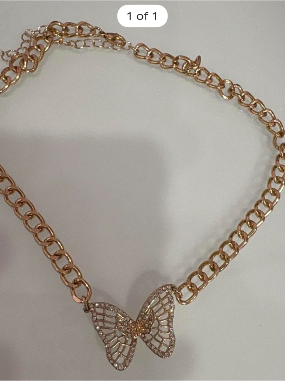 Gold Butterfly Chain Necklace - Women's Jewelryd